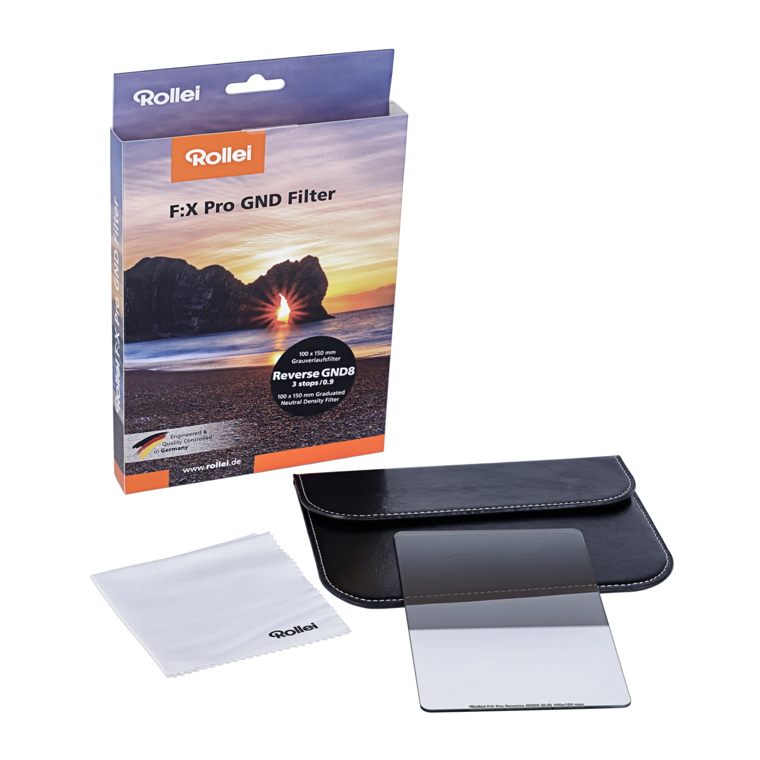 Rollei F:X Pro Reverse GND8 Rechteckfilter - Grauverlaufsfilter 100 Mm