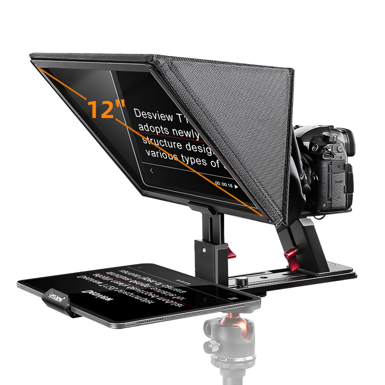 Rollei Desview T12S - Teleprompter FĂĽr 12,9" Smartphones & Tablets